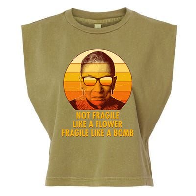 Ruth Bader Ginsburg Fragile Like A Bomb Tribute  Garment-Dyed Women's Muscle Tee