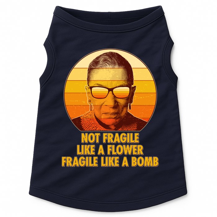 Ruth Bader Ginsburg Fragile Like A Bomb Tribute  Doggie Tank