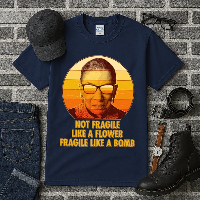 Ruth Bader Ginsburg Fragile Like A Bomb Tribute  Tall T-Shirt