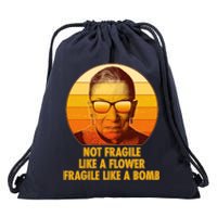 Ruth Bader Ginsburg Fragile Like A Bomb Tribute  Drawstring Bag