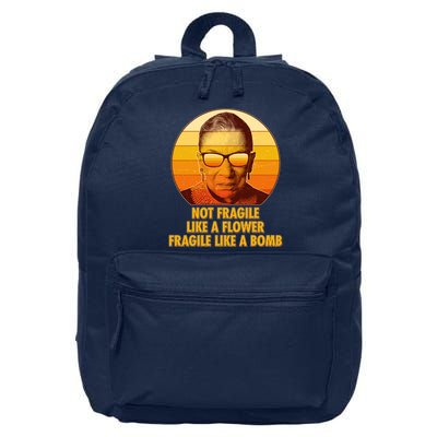 Ruth Bader Ginsburg Fragile Like A Bomb Tribute  16 in Basic Backpack