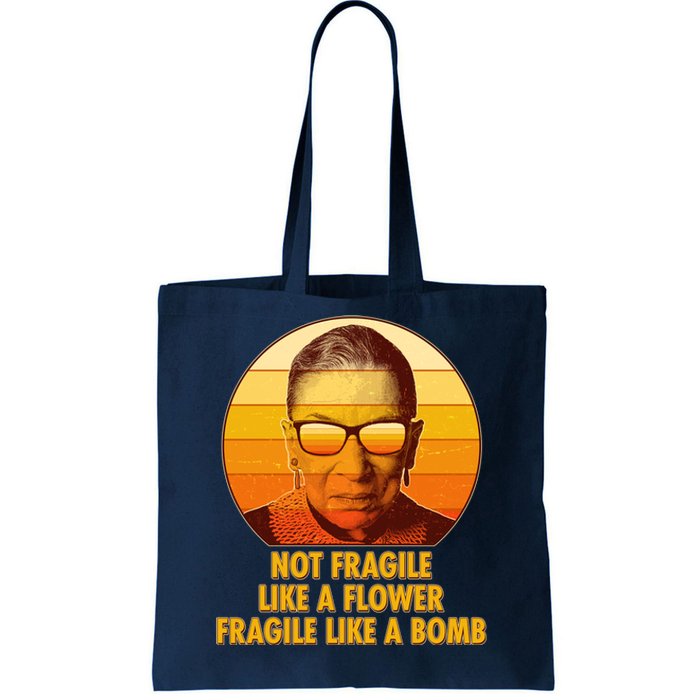 Ruth Bader Ginsburg Fragile Like A Bomb Tribute  Tote Bag