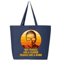 Ruth Bader Ginsburg Fragile Like A Bomb Tribute  25L Jumbo Tote