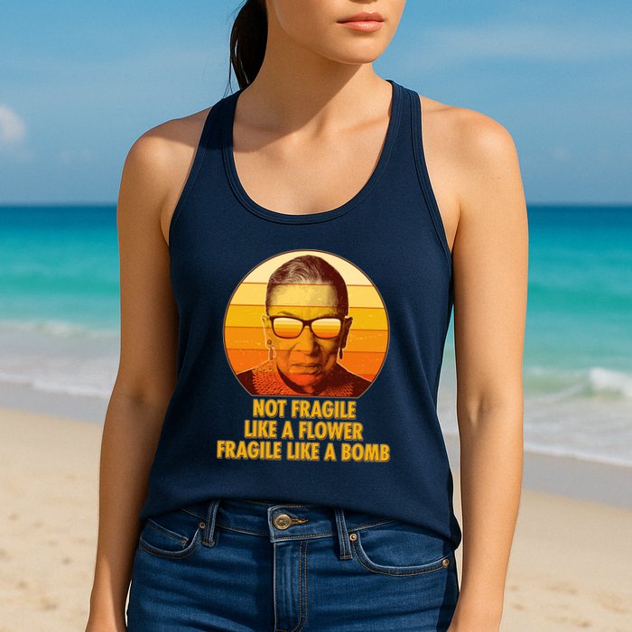 Ruth Bader Ginsburg Fragile Like A Bomb Tribute  Womens Tank Top