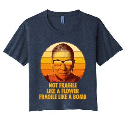 Ruth Bader Ginsburg Fragile Like A Bomb Tribute  Crop Top
