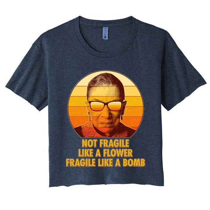 Ruth Bader Ginsburg Fragile Like A Bomb Tribute  Crop Top