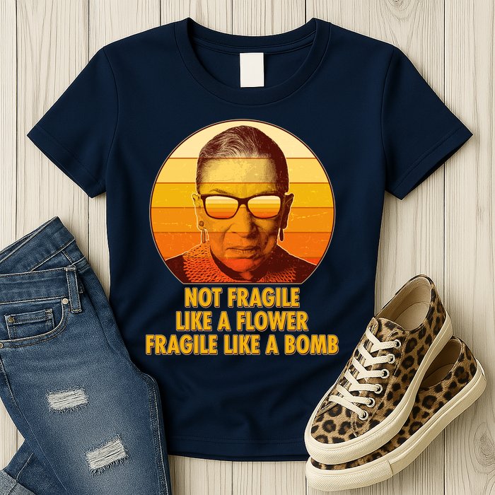 Ruth Bader Ginsburg Fragile Like A Bomb Tribute  Womens T-Shirt
