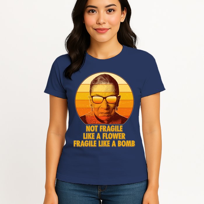 Ruth Bader Ginsburg Fragile Like A Bomb Tribute  Womens T-Shirt