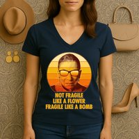 Ruth Bader Ginsburg Fragile Like A Bomb Tribute  Women's V-Neck T-Shirt