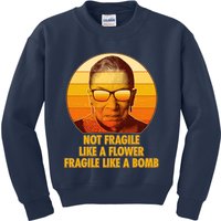 Ruth Bader Ginsburg Fragile Like A Bomb Tribute  Kids Sweatshirt