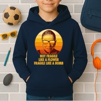 Ruth Bader Ginsburg Fragile Like A Bomb Tribute  Kids Hoodie