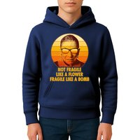 Ruth Bader Ginsburg Fragile Like A Bomb Tribute  Kids Hoodie