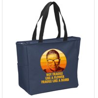 Ruth Bader Ginsburg Fragile Like A Bomb Tribute  Zip Tote Bag