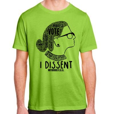 Ruth Bader Ginsburg I Dissent Notorious RBG Tribute Quotes Adult ChromaSoft Performance T-Shirt