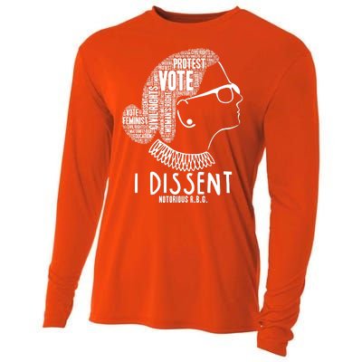 Ruth Bader Ginsburg I Dissent Notorious RBG Tribute Quotes Cooling Performance Long Sleeve Crew