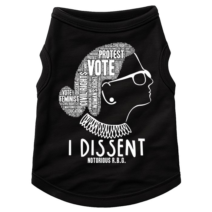 Ruth Bader Ginsburg I Dissent Notorious RBG Tribute Quotes Doggie Tank