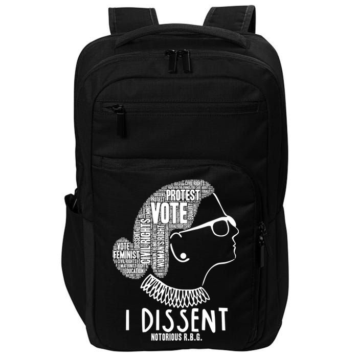 Ruth Bader Ginsburg I Dissent Notorious RBG Tribute Quotes Impact Tech Backpack