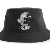 Ruth Bader Ginsburg I Dissent Notorious RBG Tribute Quotes Sustainable Bucket Hat