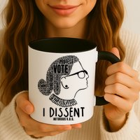 Ruth Bader Ginsburg I Dissent Notorious RBG Tribute Quotes Mug