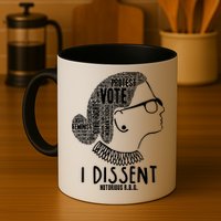 Ruth Bader Ginsburg I Dissent Notorious RBG Tribute Quotes Mug