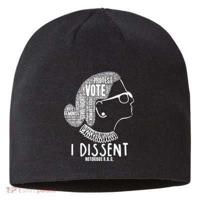 Ruth Bader Ginsburg I Dissent Notorious RBG Tribute Quotes Sustainable Beanie