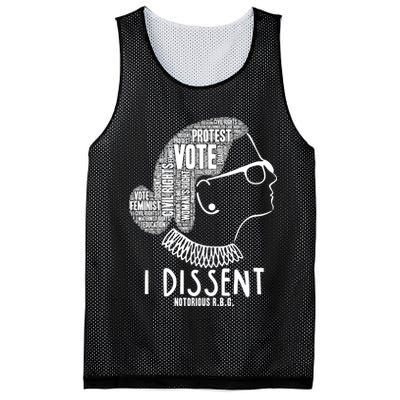 Ruth Bader Ginsburg I Dissent Notorious RBG Tribute Quotes Mesh Reversible Basketball Jersey Tank