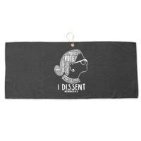 Ruth Bader Ginsburg I Dissent Notorious RBG Tribute Quotes Large Microfiber Waffle Golf Towel
