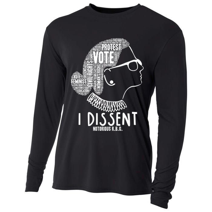 Ruth Bader Ginsburg I Dissent Notorious RBG Tribute Quotes Cooling Performance Long Sleeve Crew
