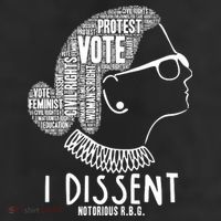 Ruth Bader Ginsburg I Dissent Notorious RBG Tribute Quotes 25L Jumbo Tote