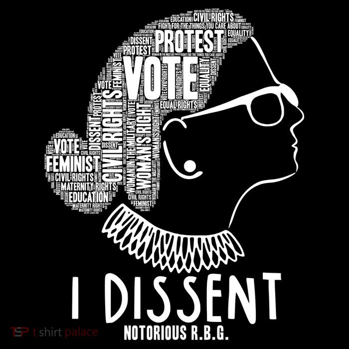 Ruth Bader Ginsburg I Dissent Notorious RBG Tribute Quotes Pom Pom 12in Knit Beanie