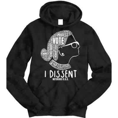 Ruth Bader Ginsburg I Dissent Notorious RBG Tribute Quotes Tie Dye Hoodie