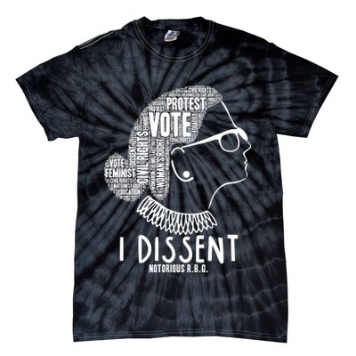 Ruth Bader Ginsburg I Dissent Notorious RBG Tribute Quotes Tie-Dye T-Shirt