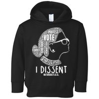 Ruth Bader Ginsburg I Dissent Notorious RBG Tribute Quotes Toddler Hoodie