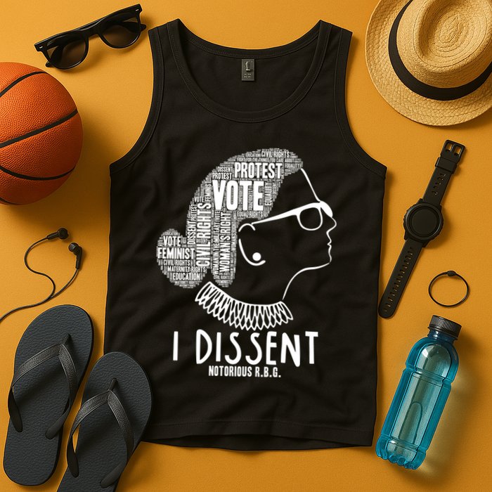 Ruth Bader Ginsburg I Dissent Notorious RBG Tribute Quotes Tank Top