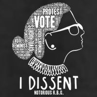 Ruth Bader Ginsburg I Dissent Notorious RBG Tribute Quotes Microfiber Hand Towel