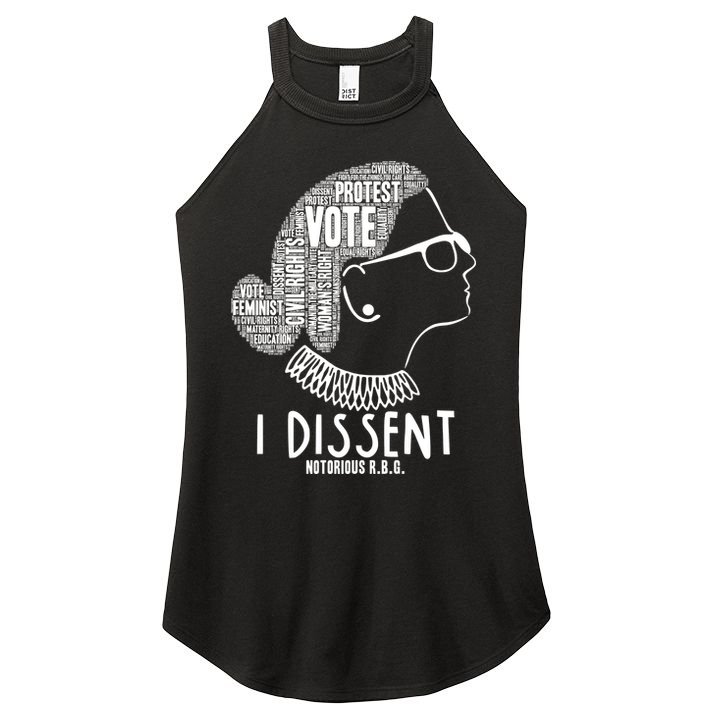 Ruth Bader Ginsburg I Dissent Notorious RBG Tribute Quotes Women's Perfect Tri Rocker Tank