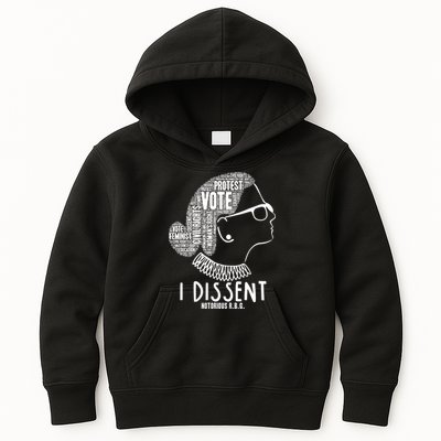 Ruth Bader Ginsburg I Dissent Notorious RBG Tribute Quotes Kids Hoodie