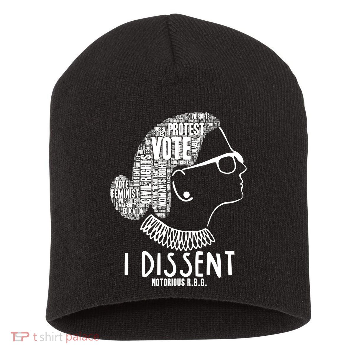 Ruth Bader Ginsburg I Dissent Notorious RBG Tribute Quotes Short Acrylic Beanie