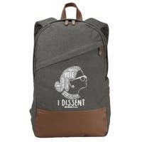 Ruth Bader Ginsburg I Dissent Notorious RBG Tribute Quotes Cotton Canvas Backpack
