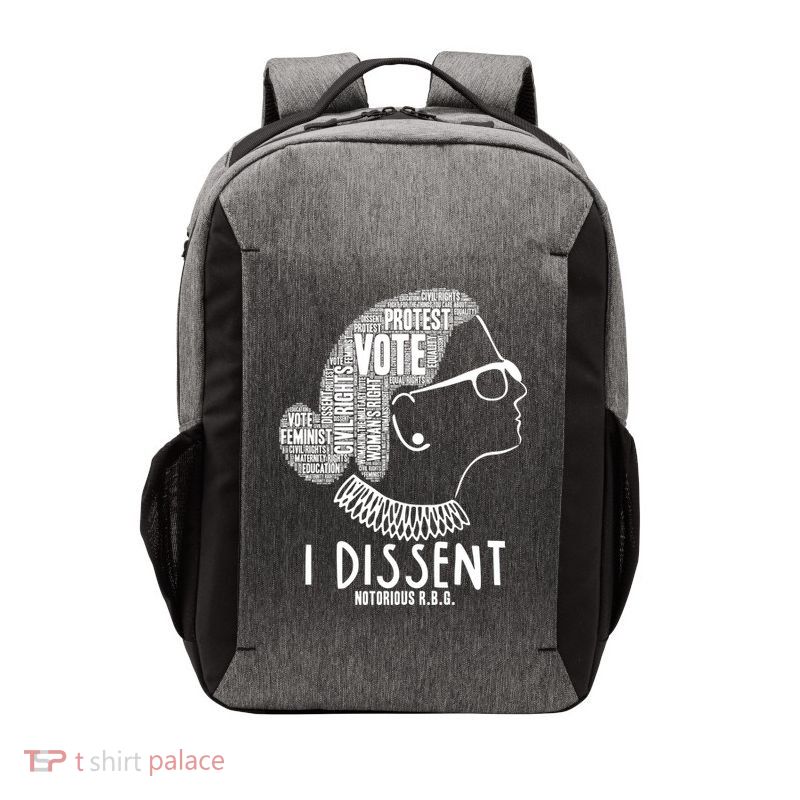 Ruth Bader Ginsburg I Dissent Notorious RBG Tribute Quotes Vector Backpack