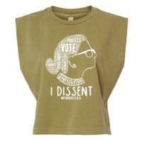 Ruth Bader Ginsburg I Dissent Notorious RBG Tribute Quotes Garment-Dyed Women's Muscle Tee