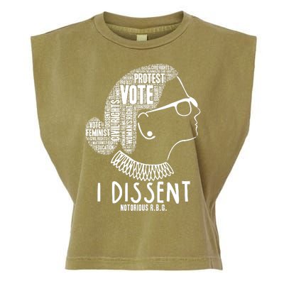 Ruth Bader Ginsburg I Dissent Notorious RBG Tribute Quotes Garment-Dyed Women's Muscle Tee