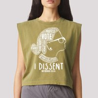 Ruth Bader Ginsburg I Dissent Notorious RBG Tribute Quotes Garment-Dyed Women's Muscle Tee