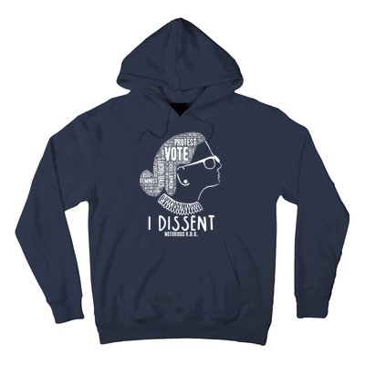 Ruth Bader Ginsburg I Dissent Notorious RBG Tribute Quotes Hoodie