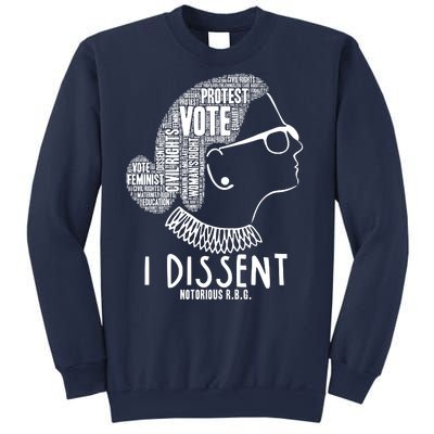 Ruth Bader Ginsburg I Dissent Notorious RBG Tribute Quotes Sweatshirt