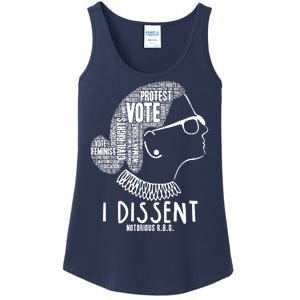 Ruth Bader Ginsburg I Dissent Notorious RBG Tribute Quotes Ladies Essential Tank