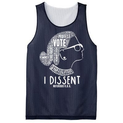 Ruth Bader Ginsburg I Dissent Notorious RBG Tribute Quotes Mesh Reversible Basketball Jersey Tank