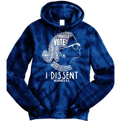 Ruth Bader Ginsburg I Dissent Notorious RBG Tribute Quotes Tie Dye Hoodie