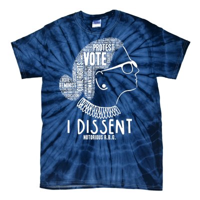 Ruth Bader Ginsburg I Dissent Notorious RBG Tribute Quotes Tie-Dye T-Shirt