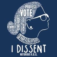 Ruth Bader Ginsburg I Dissent Notorious RBG Tribute Quotes Infant Baby Jersey Bodysuit